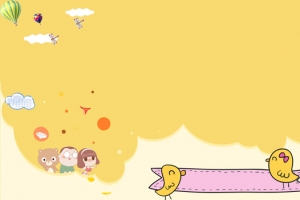 六一儿童节卡通几何黄banner
