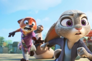 疯狂动物城 兔子朱迪 狐狸尼克 快速奔跑 4K高清壁纸