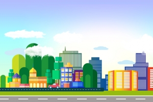 2.5D城市背景图