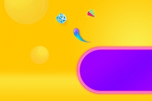 电商几何黄色banner背景