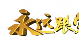 永远跟党走立体字