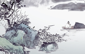 手绘水墨海报背景