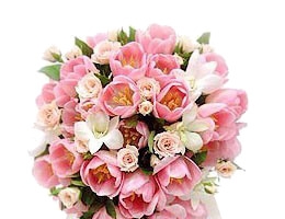 粉色手捧花