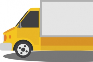 送货车高清透明PNG手绘卡通元素图片设计素材免费下载