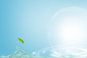 淘宝化妆品护肤品面膜清新水珠树叶背景banner