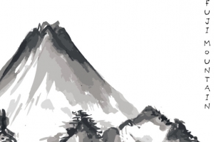 水墨画-山