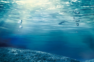 化妆品护肤品面膜海底光束背景banner