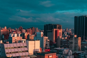 城市 建筑物 鸟瞰图 城市景观 日落 4k壁纸 3840x2160