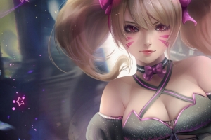 守望先锋DVA黑色裙子3440x1440壁纸