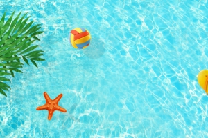 夏天夏季新品清新水波海报背景