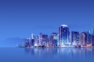 现代城市建筑景色网页banner