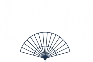 矢量扇骨蓝色