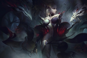 lol英雄联盟痛苦之拥 魔女 伊芙琳8k壁纸7680x4320