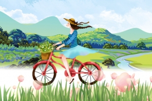 郊外风景插画banner