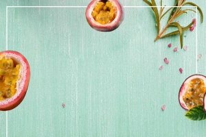 新鲜百香果水果美味水果店宣传海报