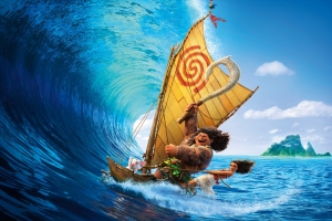 海洋奇缘 Moana 莫亚娜 毛伊 大海 海浪 帆船 高清图片