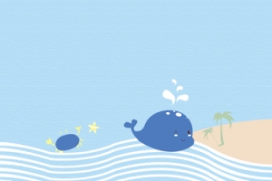 卡通蓝色母婴背景banner