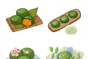 手绘青团集合