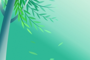 夏季手绘绿色海报背景