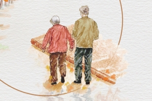 感恩节水彩花卉banner