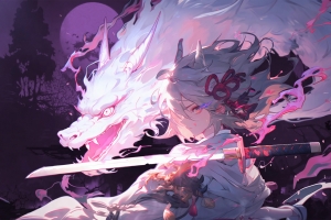 御剑驭龙红鸾樱落 2880x1800高清壁纸 便携设备免费下载