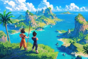 《龙珠》悟空 海边 4K动漫壁纸