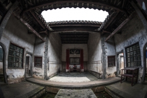 客家围龙屋天井PNG