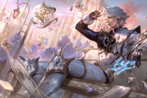 《英雄联盟手游》伊泽瑞尔至臻告白气球4K高清壁纸3840x2160免费下载