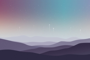 星空高山简约设计4k壁纸