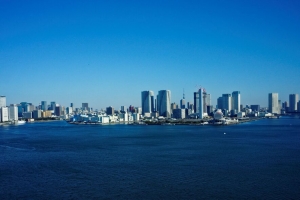 大海 建筑物 摩天大楼 城市 天空 蓝色 4k壁纸 3840x2160