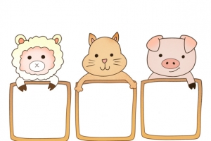 卡通可爱小猪标题框