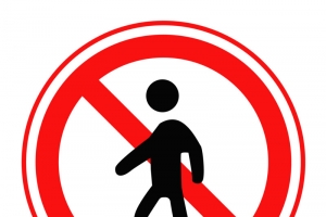 卡通禁止行人图标高清PNG透明免扣设计素材免费下载