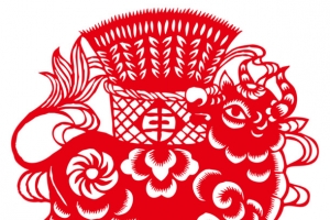 剪纸新春牛年丰收PNG素材