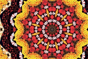 分形 图案 红色 黄色 抽象 4k壁纸 3840x2160