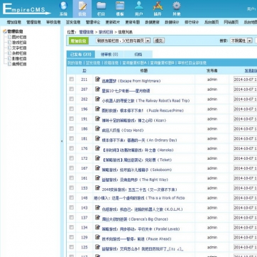 帝国CMS资讯新闻个人博客日记模板，整站源码，自适应HTML5响应式后台功能