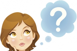 困惑女孩思考手绘卡通元素高清PNG透明图片设计素材免费下载