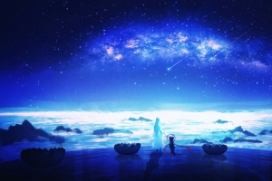 电影《哪吒2》星空下的场景4k壁纸