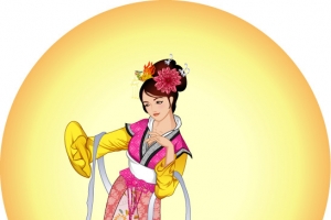 七夕中秋嫦娥矢量素材