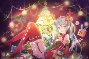 初音未来圣诞Miku壁纸