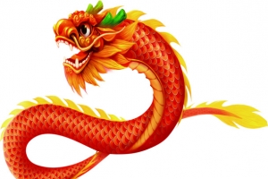 红色吉祥龙形设计