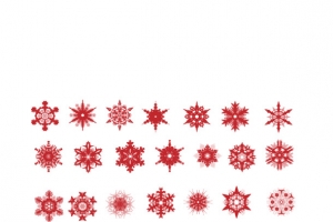 红色圣诞图案元素高清PNG透明图片-节日设计素材免费下载