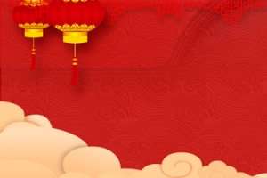 红色新年简约banner海报背景