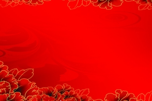 中式婚礼简约红色banner背景