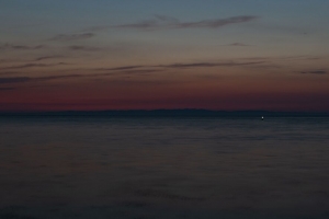 大海 黄昏 地平线 风景 深色 4k壁纸 3840x2160