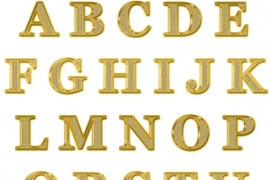 金色字母