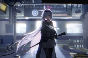 蓝色档案动漫女孩长发 4K高清车机壁纸 3840x2400免费下载