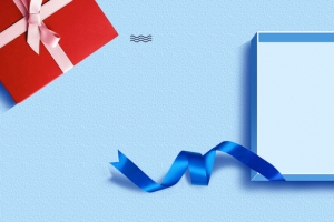 蓝色背景全屏海报banner