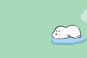 小懒豹 手绘 冰块 简约 3440x1440带鱼屏壁纸