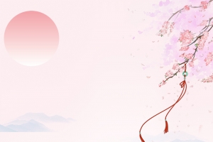 粉色桃花场景背景