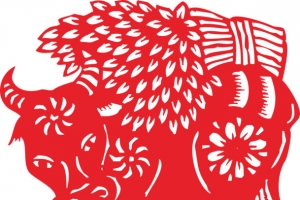 牛年剪纸素材